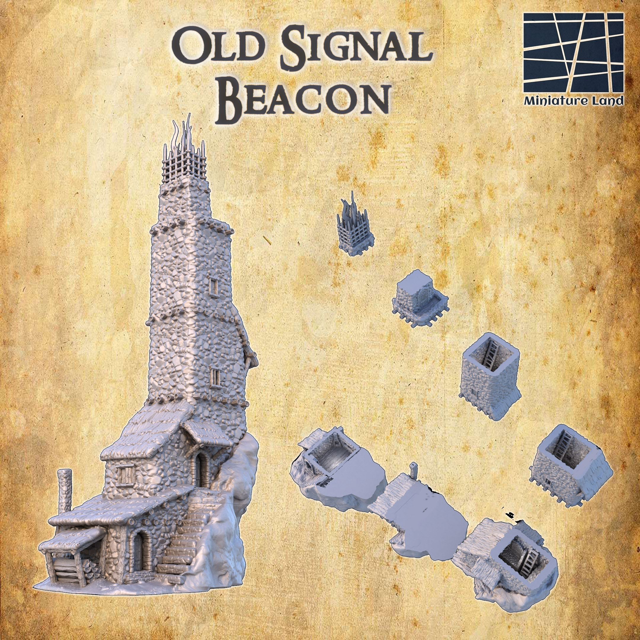 Old Signal Beacon - Tabletop Terrain - 28 MM